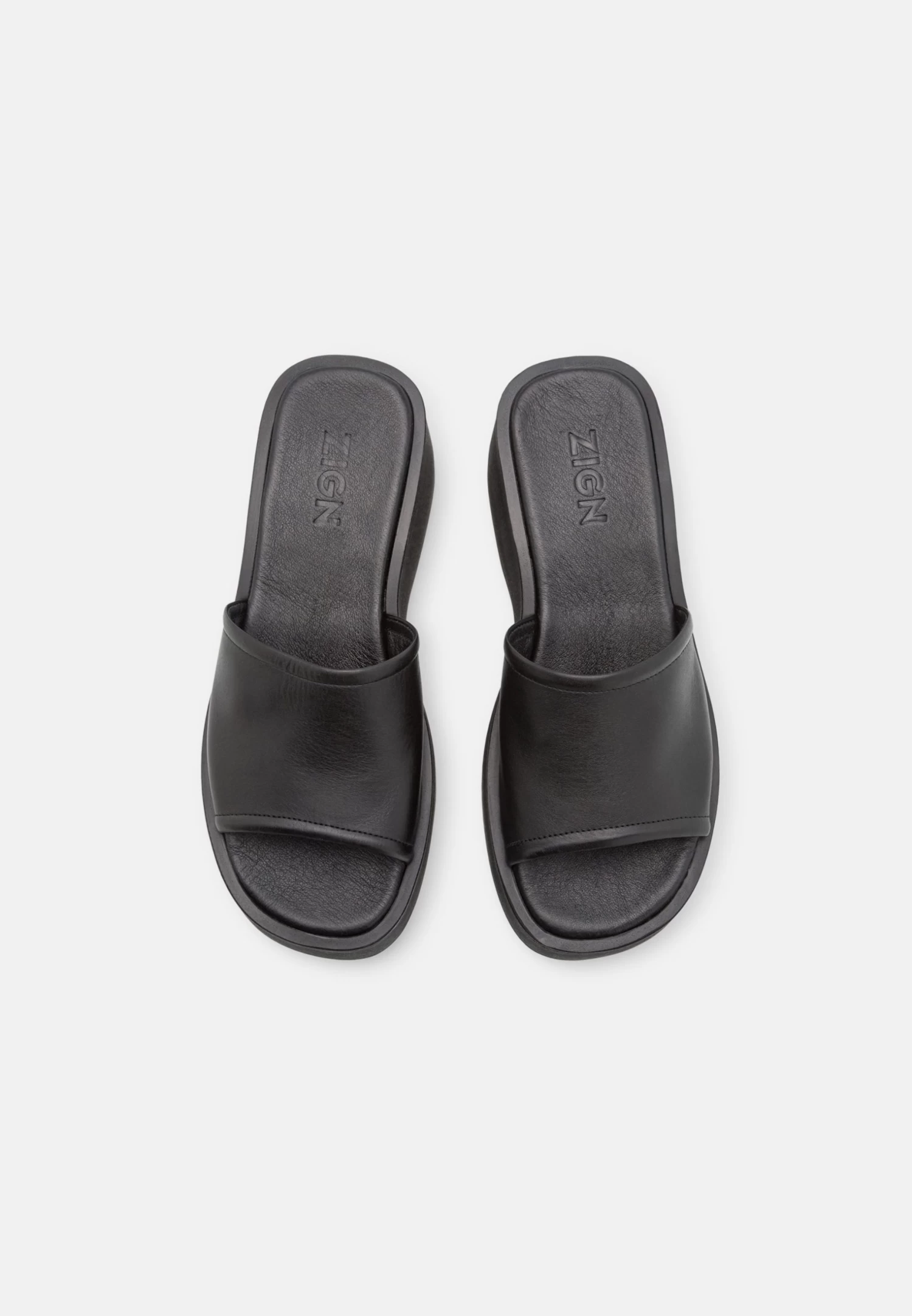 Zign Leather - Muiltjes Met Hak - Black 8 Zign Leather - Muiltjes Met Hak - Black - Afbeelding 6