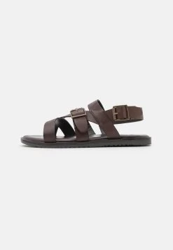 Zign Leather Unisex - Sandalen - Dark Brown