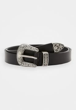 Zign Unisex Leather Belt - Riem - Black