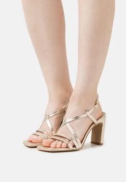 Zign Leather- Sandalen Met Hoge Hak - Gold