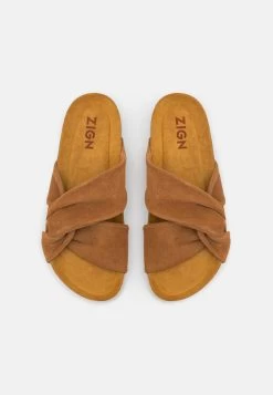 Zign Leather- Pantoffels - Cognac -Zign 42c2d7f4eca24f84b0c9d79f202d16c3