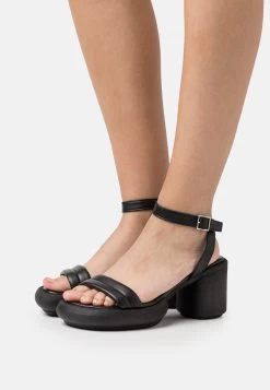 Zign Leather - Sandalen Met Plateauzool - Black