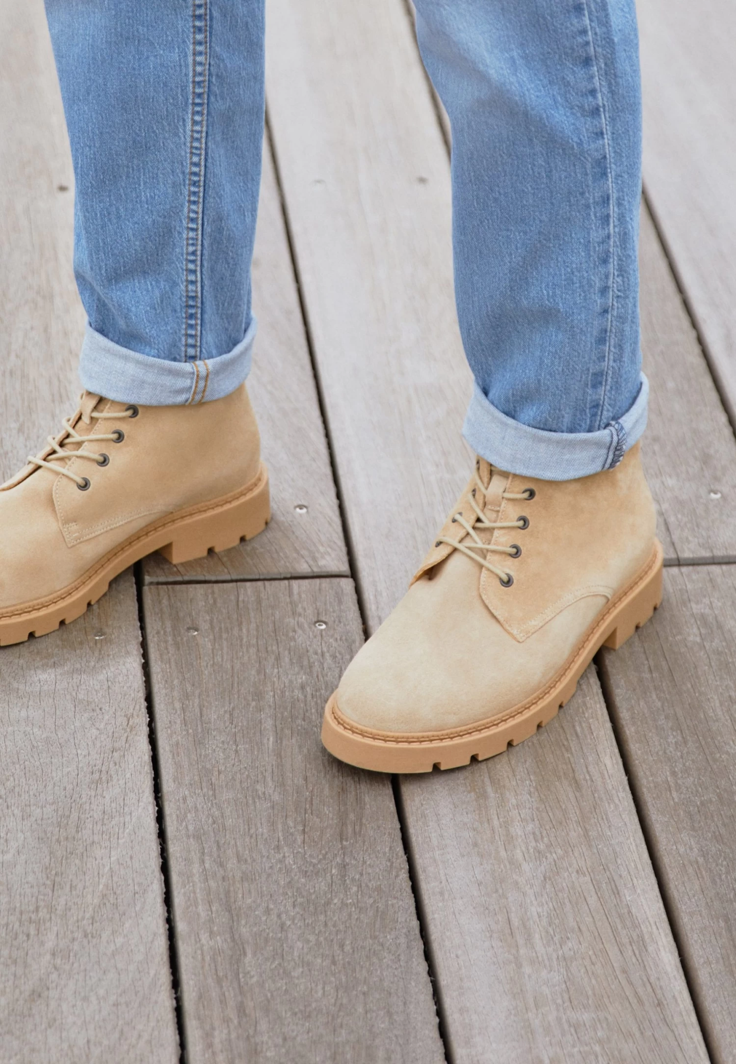 Redezign Leather - Veterboots - Sand 4 Redezign Leather - Veterboots - Sand - Afbeelding 2