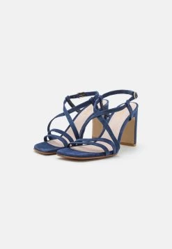 Zign Leather- Sandalen Met Hoge Hak - Dark Blue -Zign cc91e8d8a0614cd8a93f0ba4f5870416